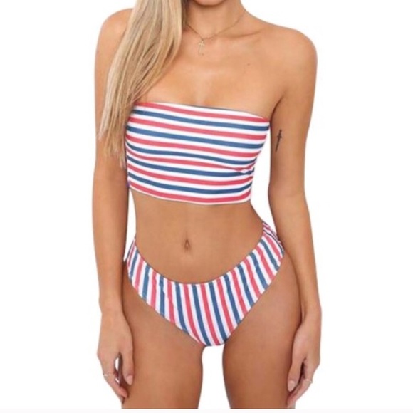 red white and blue bikini